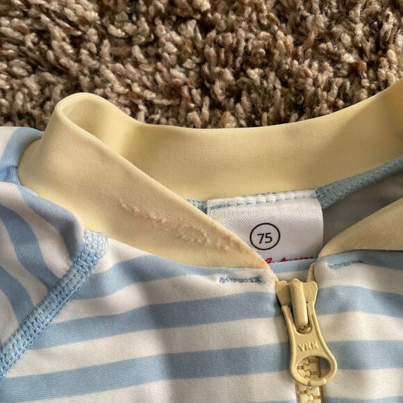 Hanna Andersson rashguard swimsuit size 75 (12-18 months) I’ve cream print - Picture 4 of 5